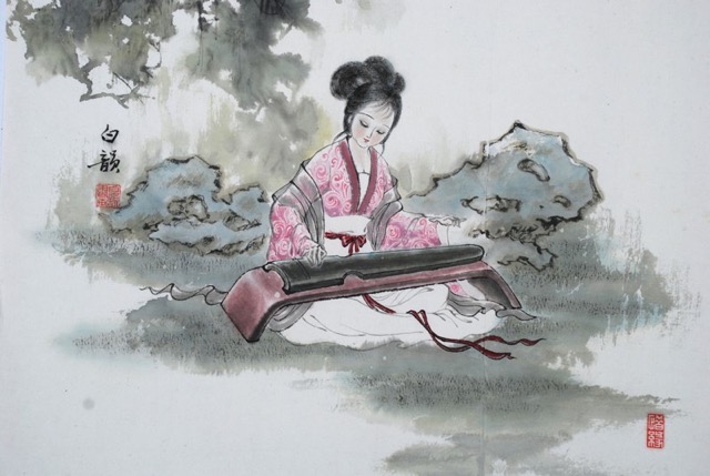 欲把心事付瑶琴